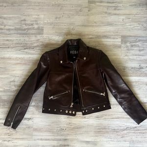 Brown Veda leather jacket